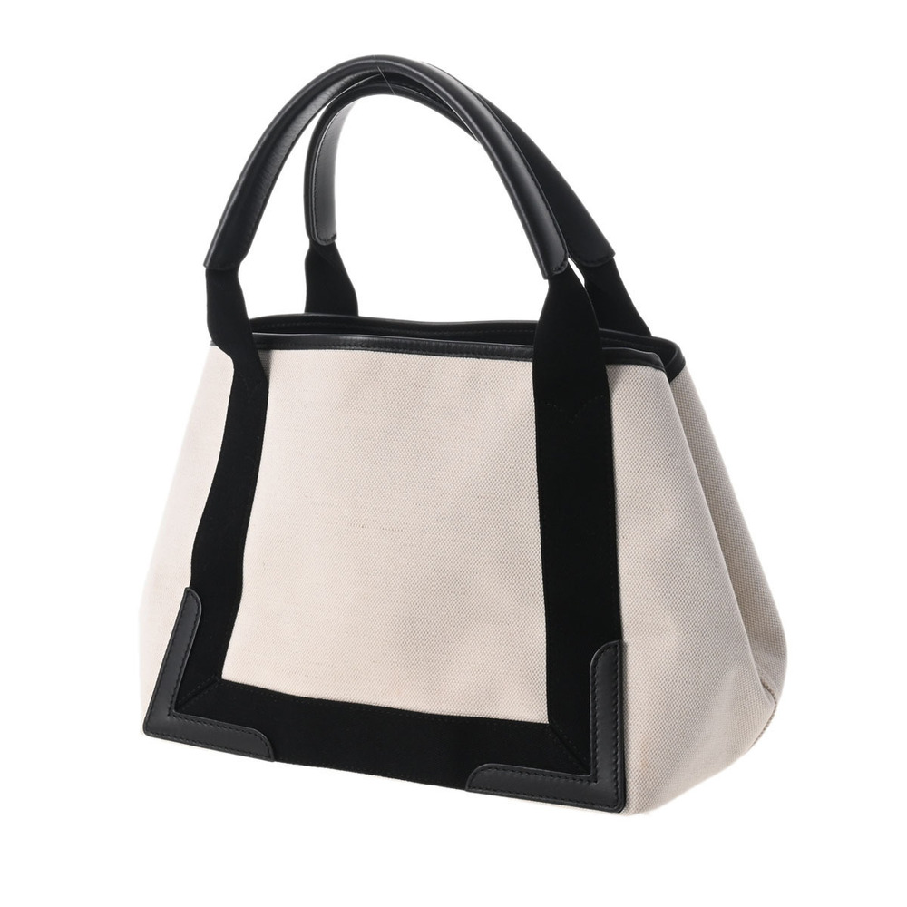 Balenciaga Blue Black Cabas Canvas White Handbag Navy The - Picture 1 of 11